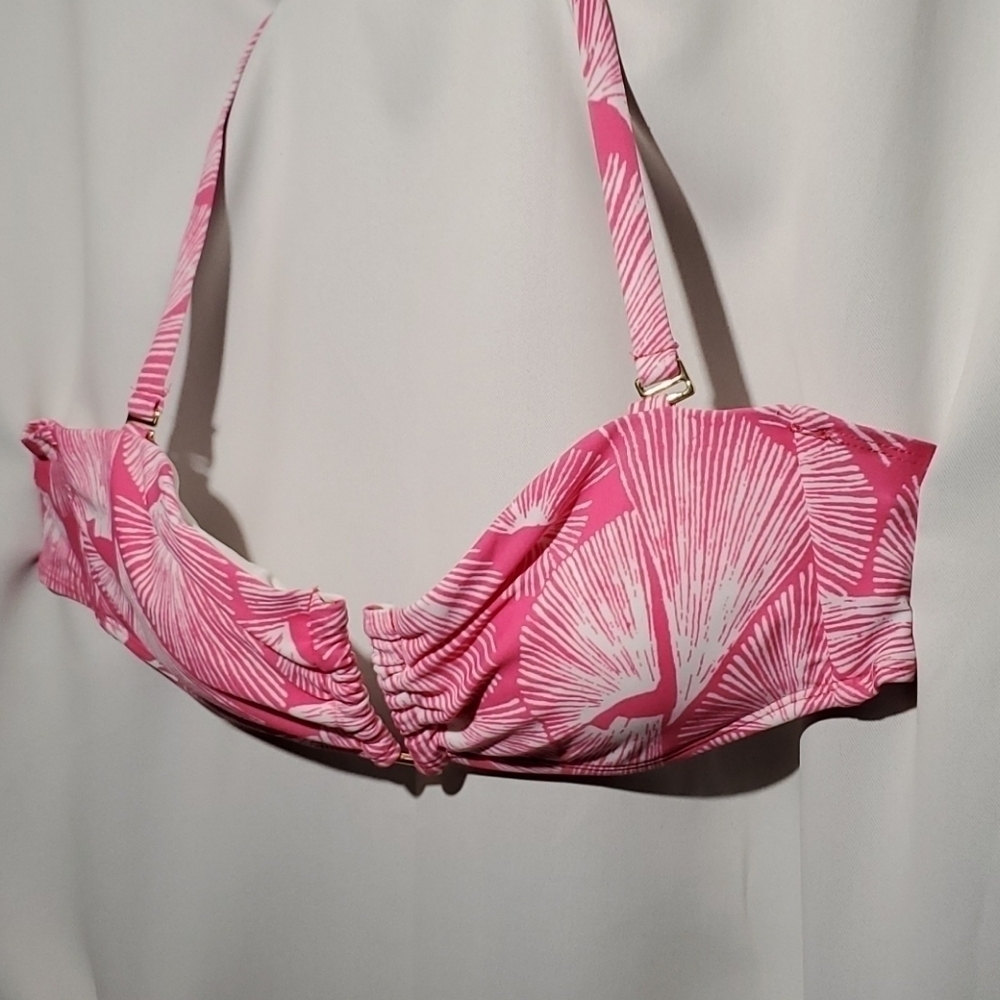 Leilani Bikini Size 6 Pink White Floral - Picture 2 of 10